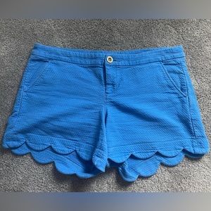 Lilly Pulitzer Blue Scalloped Shorts